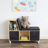 Humble Crew Kids' Toddler BookNook Natural Wood: 4-Shelf Decorative Bookshelf, MDF Frame, 2+ Years, 35" W x 12" D x 27" H - 3 of 4