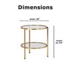 Addison Side Table Gold - Adore Decor: Chic Round Glass Top, Luxury Glam Style, No Assembly Required - 4 of 4