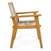Christopher Knight Home Mcgill Outdoor Rope and Acacia Wood Dining Chairs (Set of 2) - 4 of 4