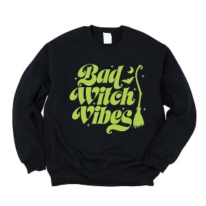 Simply Sage Market Women's Graphic Sweatshirt Bad Witch Vibes Puff Print - 1 of 4