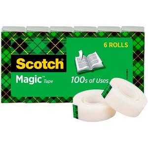 Scotch 810 Magic Tape, 0.75 x 1296 Inch, Matte Clear, Pack of 6 - 1 of 1