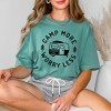 Simply Sage Market Women's Camp More Worry Less Camper Short Sleeve Garment Dyed Tee - 2 of 2
