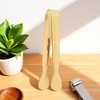 Unique Bargains Food Tongs Round Head Ice Tongs Sugar Cube Clip Food Tong Dishwasher Safe 304 Stainless Steel 4 Inch 1Pcs - 2 of 3