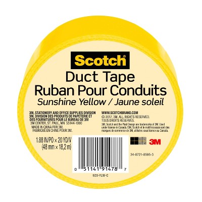 Scotch 20 Yard Duct Tape - Sunshine Yellow