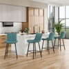 FURNIinspire Dining Chair, Counter Height Bar Stools Set of 2, Modern Barstool Counter Chairs for Dining Room, Green, 19.3"*15.7"*36" - 3 of 4