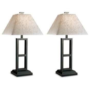 Deidra Metal Set Of 2 Table Lamp Black  - Signature Design by Ashley
