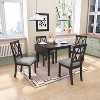 KWPZQEB Stylish Kitchen Dining/Dining Chairs, Wood Dining Tabl, Drop Leaf Dining Table & Upholstered Chairs for Dining Room, Small Places - 2 of 4