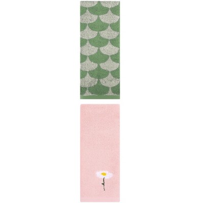 REGALWOVEN 2 Pack Soft Absorbent Cotton Hand Towel for Bathroom Home Decor