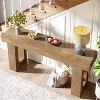 HDZNVF 63 in Farmhouse Console Table, Extra Long Narrow Sofa Table Behind Couch, Wood Entryway Table - 2 of 4
