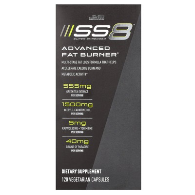 JYM Supplement Science SS8 Advanced Fat Burner, 120 Vegetarian Capsules