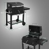 Karl Home Outdoor Charcoal Grill With Foldable Side Table And Wheels - 2 of 4