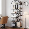 Arched Bookshelves, 82 Inch Tall Unique Display Shelves with 9 Open Shelves & Metal Frame for Living Rooms, Home Offices - 3 of 4
