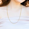 EVERLY JEWELRY | Yellow Plated Sterling Silver Oval Ball Chain Necklace- 20 in - 4 of 4