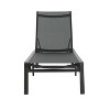 Christopher Knight Home Savant Outdoor Adjustable Aluminum Folding Chaise Lounge with Mesh Seating (Set of 2), Black - 3 of 4