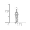 Black Bow Jewelry The Chloe Mini Diamond Accent Initial J Pendant in 14k White Gold - 3 of 4