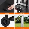 25.4"x21"x63" Wood Fired Pizza Oven Outdoor Pizza Maker Grill With Waterproof Cover & Wheels - 3 of 4