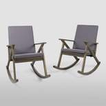 Gus 2pk Acacia Wood Rocking Chair - Christopher Knight Home