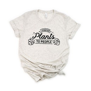 Simply Sage Market Women's I Prefer Plants To People Short Sleeve Graphic Tee - 1 of 2