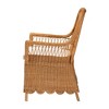 bali & pari Teresa Scalloped Rattan Arm Chair Light Honey - 4 of 4