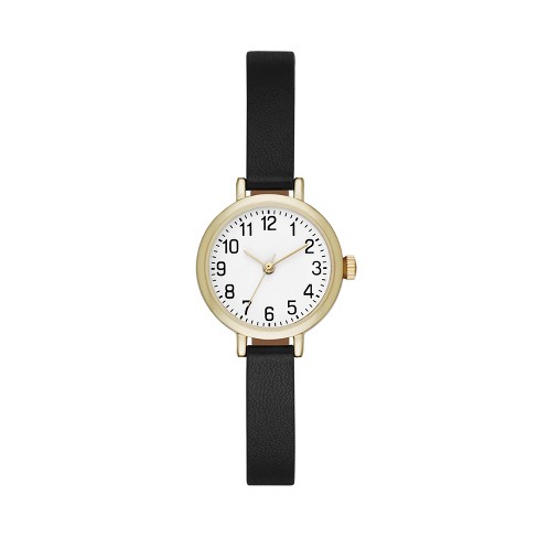 Women s Strap Watch A New Day Gold black Target