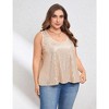 Sequin Tops Plus Size Glitter Tank Top Sleeveless Sparkle Shimmer Shirt Tops Camisole Vest - 4 of 4