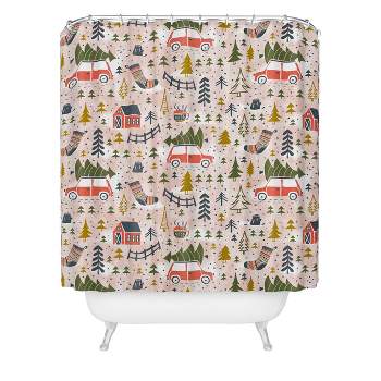 Heather Dutton Home For The Holidays Blush Shower Curtain - Deny Designs
