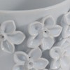 Planter Stoneware Ceramic Floral Design with Raised 3D Sculpted Flowers and Glossy Handcrafted Texture Detailing - 4 of 4