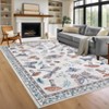 Washable Modern Printed Rug Non Slip Low Pile Rug Soft Contemporary Throw Floor Cover Foldable Indoor Carpet for Living Room Bedroom Playroom Nursery - 2 of 4
