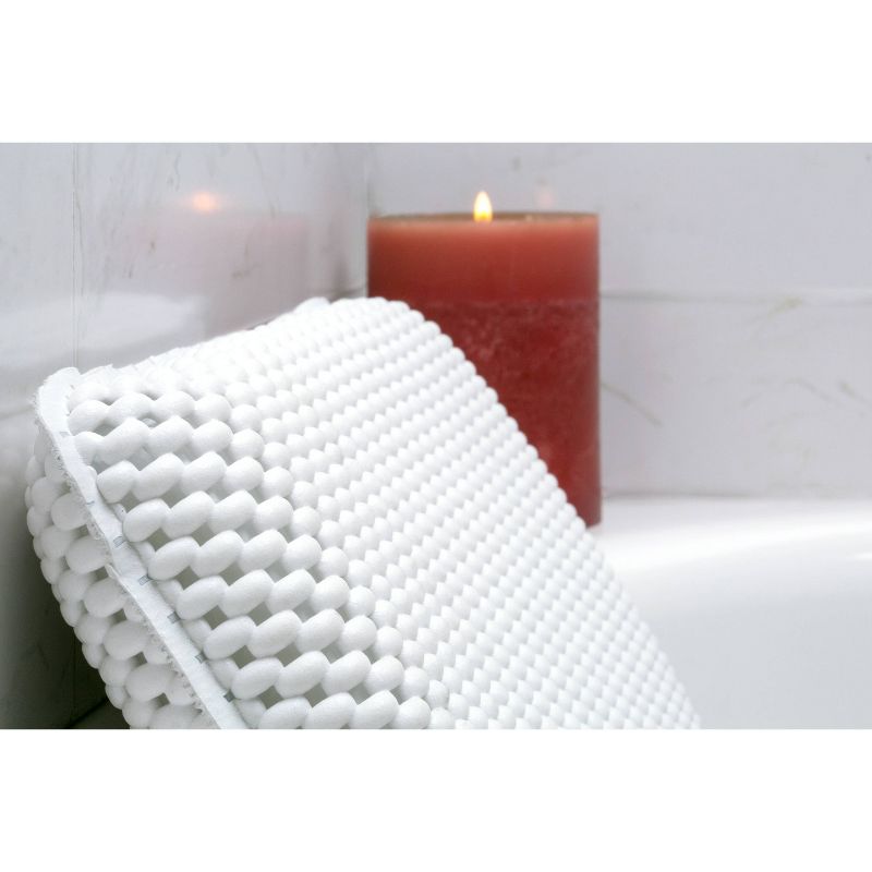 Spa Foam Bath Pillow White - Bath Bliss, 4 of 7