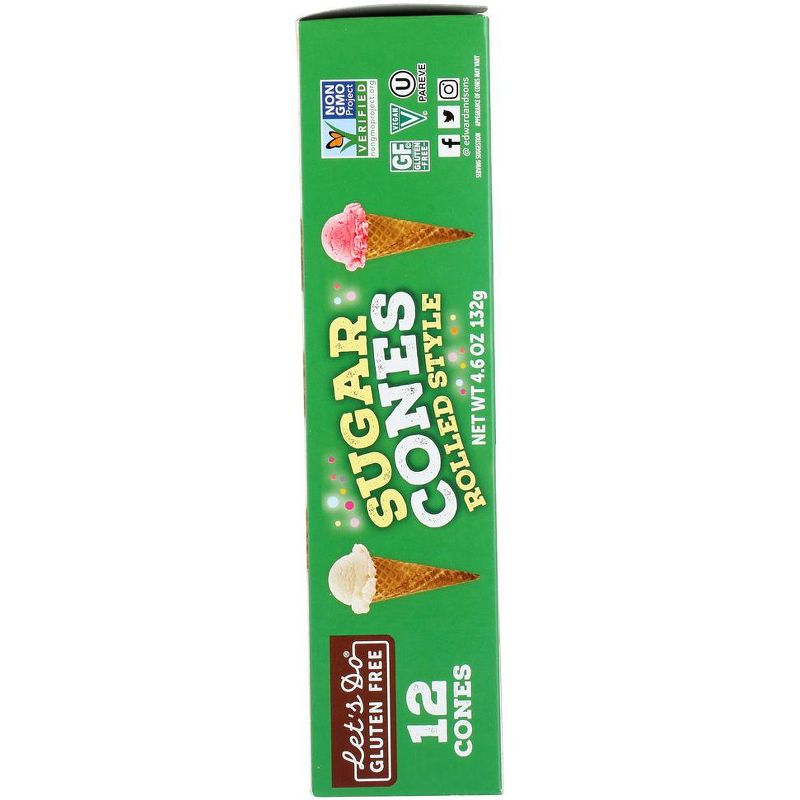 Let's Do Gluten Free Sugar Cones Rolled Style - Case of 12/4.6 oz, 5 of 8