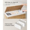 Natural Woven Laundry Hamper with Lid, Breathable Fabric Clothes Basket, Foldable Storage Bin for Home Organization£¬Natural - 2 of 4