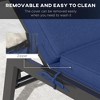 Resenkos Patio Chair Cushions, Outdoor Chair Pads,2 Patio Chaise Lounge Chair Cushions with Backrests, Replacement Patio Cushions, Navy Blue - 2 of 4