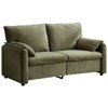 JUJABU 60" Minimalist High-Resilience Loveseat Sofa with Upholstered and Removable Washable Cover - 2 of 4