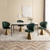 HOMLUX Swivel Accent Chair Modern Barrel Chair with Metal Cone Base Velvet Upholstered Armless Chair for Living Room，Dining Room，Bedroom - 3 of 4
