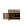 YOOCOZZ Farmhouse Buffet Sideboard with 2 Drawers Removable Wine Racks Storage Shelves Liquor Coffee Bar Cupboard - Gray Wash - 3 of 4