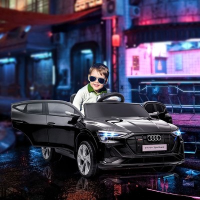 Black 12V Audi E-tron Sportback Kids Ride-On Car