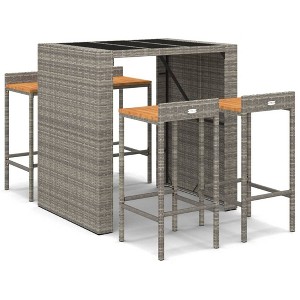 vidaXL Garden Bar Set - Gray, 4 Piece - 1 of 4