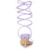Allegra K Women's Open Toe Clear Strap Lace Up Clear Stiletto Heel Sandals - 3 of 4