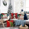 Merry Christmas Pillow Covers 18x18 Inch Snowman Hello Winter Tree Throw Pillow Cases - 3 of 4