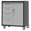 34.65Sturdy Metal Tool Storage Cabinet with Wheels - Tool Storage Cabinet for Garage, Office, and Home Organizer Solutions, Gray - 3 of 4