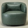 KINWELL 34" Wide Swivel Faux Leather Armchair Upholstered PU Leather Accent Chairs - 4 of 4