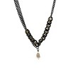 Slate by Rebl Pearl Charm Necklace  Stainless Steel - 3 of 3