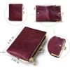Clotth Women’s Vintage RFID Bifold Wallet - Compact Slim Design with Zipper Coin Pocket & Kiss Lock,PU Leather for Daily Use & Travel - 3 of 4