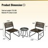 Angel Sar Patio Furniture Set, 3-Piece Wicker Modern Outdoor Patio Furniture Set with Round Table - 2 of 4