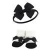 Hudson Baby Infant Girl Headband and Socks Giftset, Leopard, One Size - 4 of 4