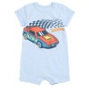 Hot Wheels Baby Romper and Bucket Sun Hat Outfit Set Newborn to Infant - 3 of 4