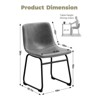 Gikpal Barstools, Counter Height Bar Stools with Back, Modern PU Leather Armless Chairs with Footrest and Metal Legs, for Kitchen Living Room Pub - 2 of 4