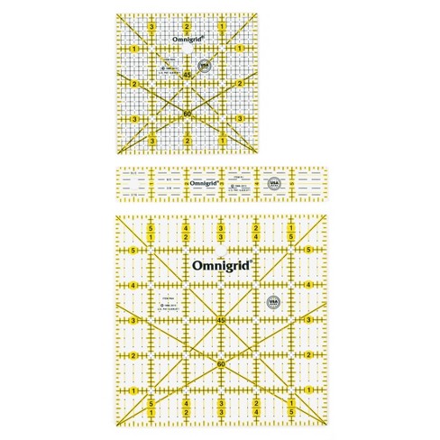 Omnigrid Non-slip Square Quilting Rulers Combo Pack : Target