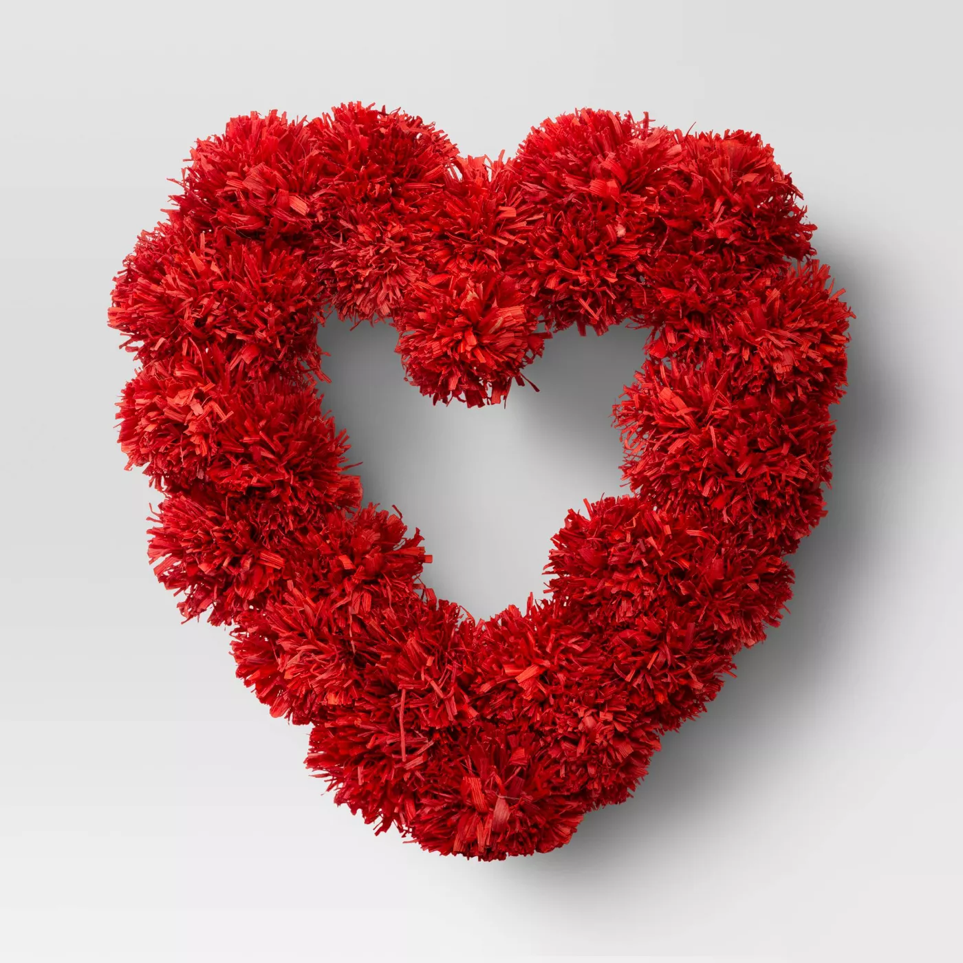 Red Raffia Heart Wreath - Threshold™