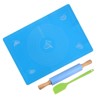 Unique Bargains Silicone Non-Stick Small Heat Resistant Wooden Handle Rolling Pins 3 Pcs - 3 of 4